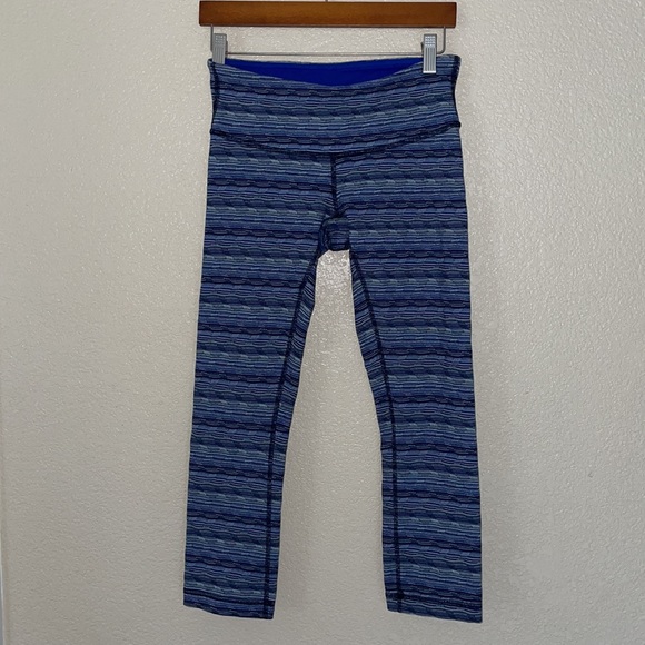 Lululemon Wunder Under Space Dye Twist Crop Leggings Size 4 - Picture 2 of 12